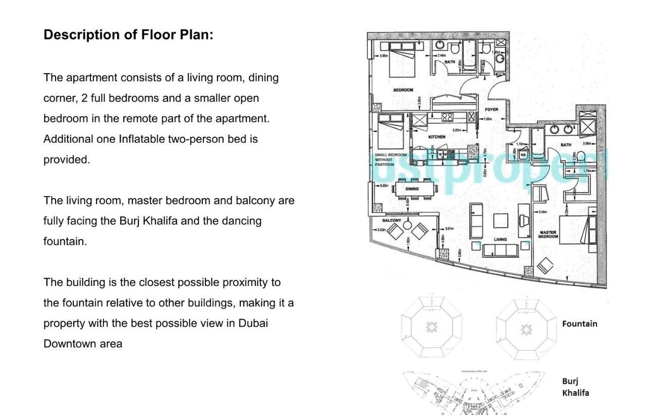 Elite Royal Apartment - Full Burj Khalifa & Fountain View - 2 Bedrooms And 1 Open Bedroom Without Partition Dubai Eksteriør bilde